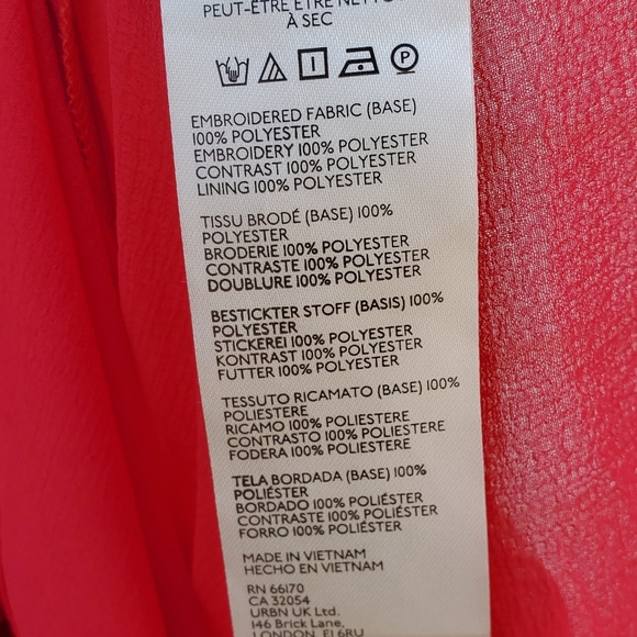 Free People Le Fleur Red Mini Dress Size S - Picture 7 of 8